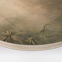 Houten Wanddecoratie Mystiek regenwoud in de mist - Ms Tiff - Rond