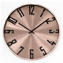 Moderne Wanduhr im Metallic-Look aus Aluminium, roségold | Ø 30 cm