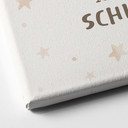 Leinwandbild mit Bär und Buch - Affirmation 'Ich bin schlau' für Kinder