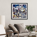 Plakat Zamart - Kandinsky spotyka berliński błękit nieba - Kwadrat