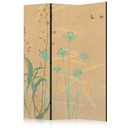 Paravent, Raumteiler freistehend, Trennwand - Tiny Bird - Colorful Grasses in Golden Shades of Sunse