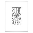 Poster Ruhe bewahren und Papa anrufen