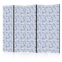 Paravent, Raumteiler freistehend, Trennwand - Vintage Blue Flowers