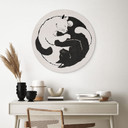 Dibond vægdekoration Katte Ying & Yang - Tunaboylu – print på aluminium (Alu-Dibond)