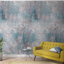 Vintage metaleffekt tapet Blå, rød,Illustration 2,70 x 1,59 m