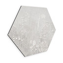 Wanddecoratie in wit met zeshoekig design - Ms Tiff - Alu-Dibond