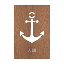 Dekobild Mahagoni - Ahoi mit Anker