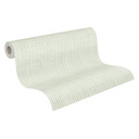 stribetapet creme grøn - non-woven tapetkunst A.S. Création - mat og let tekstureret