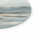 Glasbild Sanfte Küstenlandschaft grau - Cheney - Rund