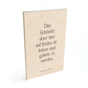 Holzbild Das Schönste auf Erden