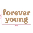 Dekoracja ścienna Forever young - MDF natura