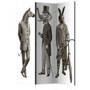 Screen room divider - retro zoo, 3-delt