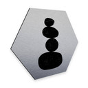 Hexagone - Alu-Dibond effet métallisé Nouveauprints - Pebbles 3 noir