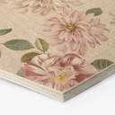 Sekskantet billede af træ Dahliaer Shabby Chic Pink - Bloomery Decor