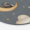Wanddecoratie Haas en Beer op de Maan - Oliver Robins - Alu-Dibond - Rond