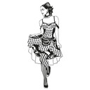 Wallsticker Cancan Danser