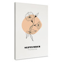 Personalisierbares Leinwandbild Monatsblume September