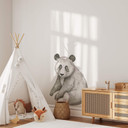Wallsticker Siddende panda - Kvilis