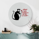 Tableau sur alu-Dibond rond Banksy - Out of bed