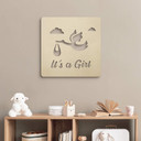Drewniana dekoracja dla dziecka - It's a Girl - Topola