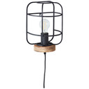 Wandleuchte Inga, braun, 29 x 19 cm, Holz Wandlampe