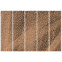 5 stykke lærredsprint, Leopard Leopard Pels Patches Mønster