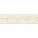 A.S. Création selbstklebende Bordüre Only Borders mit Blumen beige, creme, grau