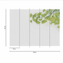 Fototapet i betonglook Ginkgo1 i grågrönt - Fototapet Designwalls 2 - 2,55 x 3,5 m