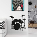 Muursticker Drumstel