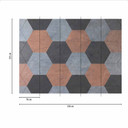 Papier peint à motif graphique Hexago2 en gris beige - Papier peint intissé Designwalls 2 - 2,55 x 3