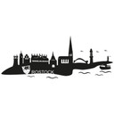 Wandtattoo Rostock Skyline