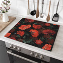 Dækplade til komfur UN Designs - Røde blomster