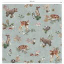 Mønster tapet fawn and forest friends - blå - Kikki Belle