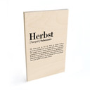 Holzbild Grammatik - Herbst