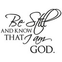Wallsticker Be still and know