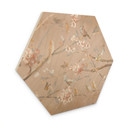 Hexagon Holzbild Vögel auf Kirschblüten - Cheney
