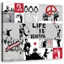 Canvasbillede, Banksy komposition graffiti