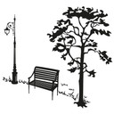Muursticker Een dag in het park