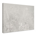 Canvas schilderij met bloemenreliëf - Planten in wit in modern design - Ms Tiff