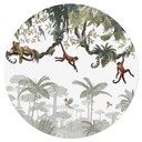 Naklejka na ścianę do pokoju dziecięcego Kikki Belle - Cheeky monkeys - Round