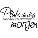 Muursticker Pluk de dag...