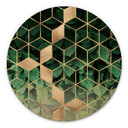 Obraz drewniany Fredriksson - Natura spotyka geometrię - Okrągły