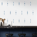 Wallsticker former - Geometriske cirkler i blåt