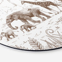 Dibond vægdekoration Jungleparade med dyr - Kikki Belle – print på aluminium (Alu-Dibond)