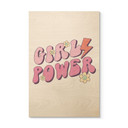 Obraz drewniany Girl Power napis retro fioletowy