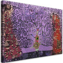 Canvasbillede, Gustav Klimt violet livstræ