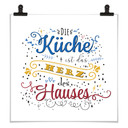 Poster Die Küche ist das Herz des Hauses - hell - Quadratisch