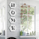 Hexagone - Alu-Dibond Lettres alphabet fleuri
