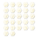 Hexagon bogstaver - Alu-dibond Guldeffekt, hvid