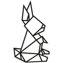Muursticker Origami Haas